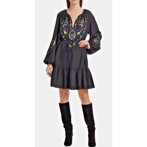 KOBI HALPERIN Women Size Small L/S Lucy Dress NEW ** Missing Waist Tie** Black